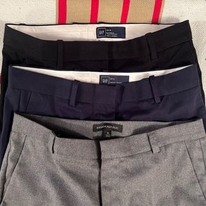 3 pairs women’s dress pants Banana Republic & Gap size 4